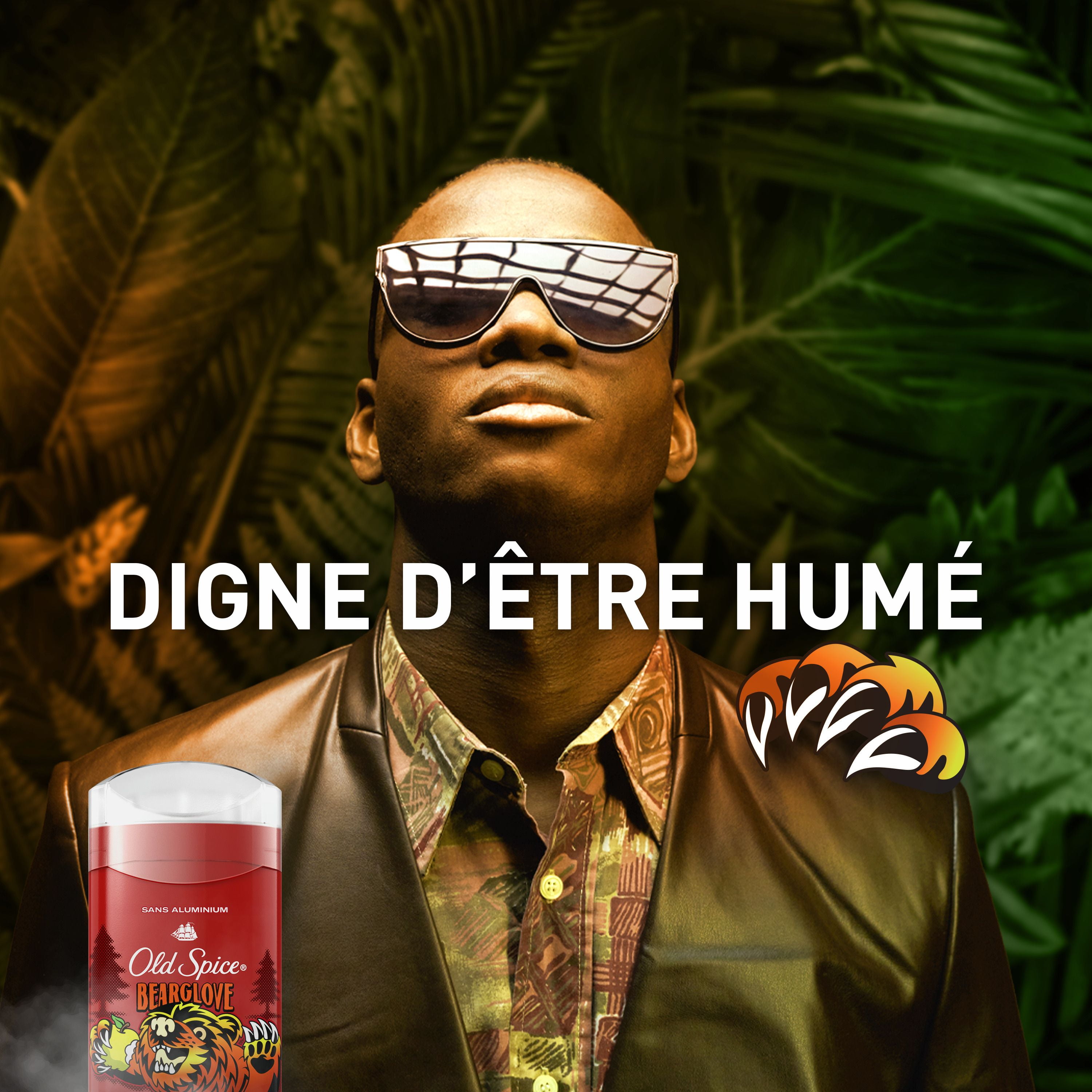 Désodorisant sans aluminium Old Spice pour hommes, fraîcheur 24 heures sur 24, 7 jours sur 7, protection longue durée contre les odeurs, parfum légendaire, Bearglove, parfum de ver