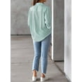 thumbnail image 4 of jinghuiyue Women Button-Down Shirts Striped Long Sleeve Collared Dressy Office Casual Loose Fit Blouse Tops with Pocket XXL, 4 of 6