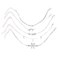 thumbnail image 1 of Señora copo de nieve pulsera brazalete de la personalidad Set Estrella de cinco piezas Set de cuerda Luna pulseras, 1 of 2