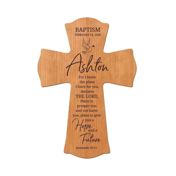 LifeSong Milestones 8x11.25in Black Wall Cross_Ashton Baptism