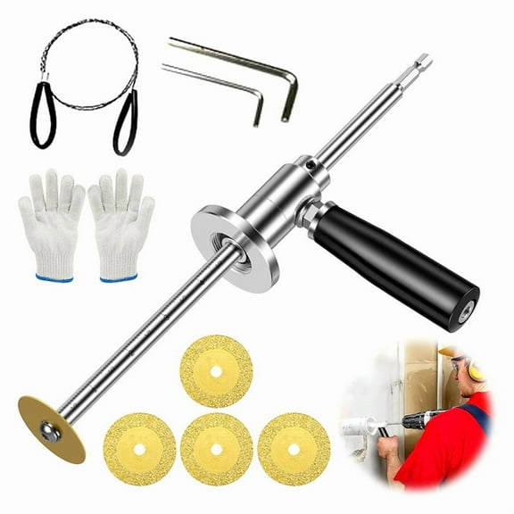 Inside Pipe Cutter for PVC Pipe, PVC Cutter Tool Set with Adjustable Depth Gauge with 5PCS Blades, Internal Pipe Cutter