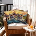 thumbnail image 6 of Uutvery Cute Animal Print Pillow Cover， Linen Fabric Sofa Cushion with Zipper， 45x45cm Washable Decorative Throw Pillow， for Living Room Bedroom Decor, 6 of 6
