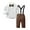 Brown, variant on Esaierr Toddler Kids Boys Dress Suit Baby Clothes Sets Bowknot Shirts Suspenders Pants 3PCS Gentleman Outfits Suits 6 Month -12 Years