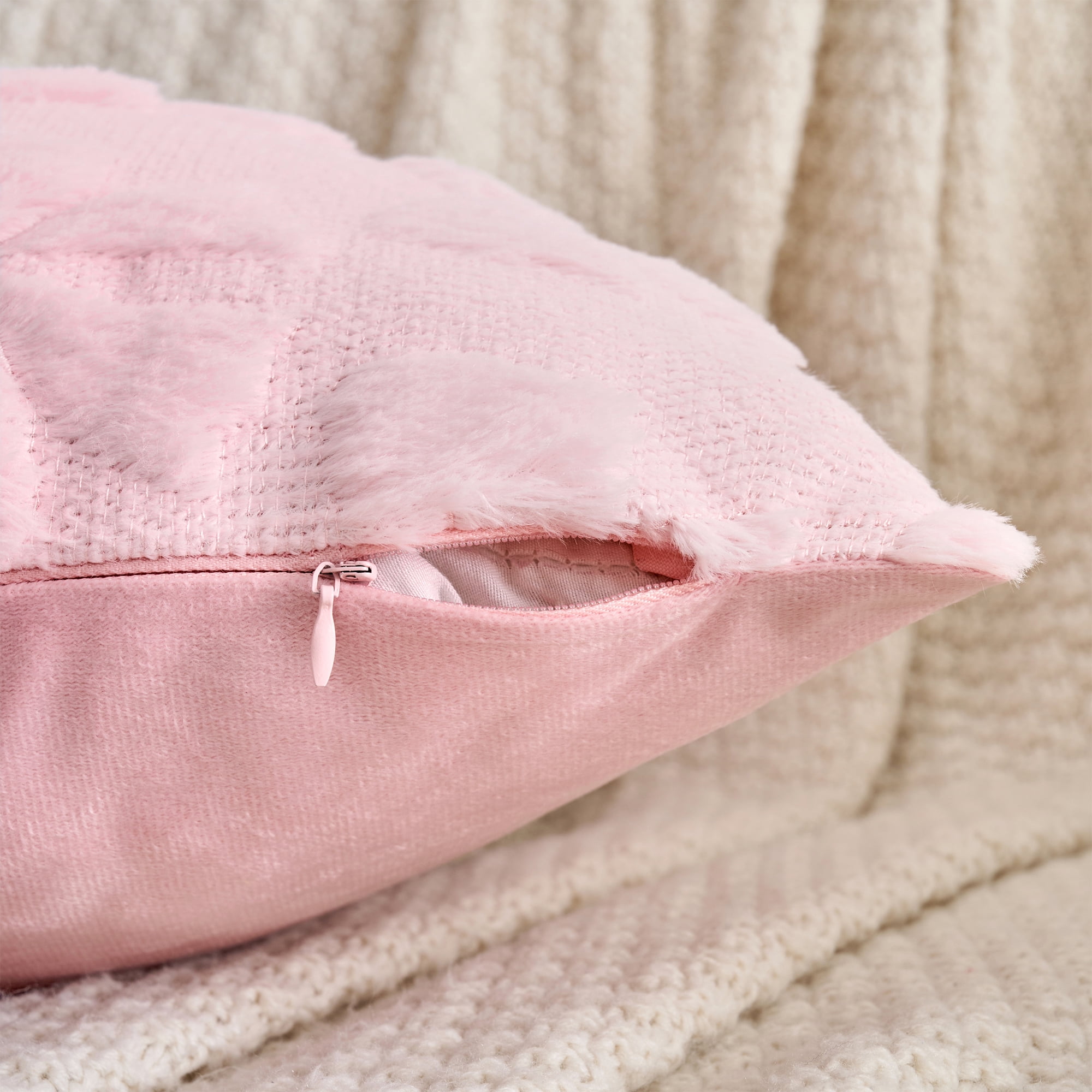 Unique Bargains Throw Pillow Covers Bunny Easter Decorations Pink Pattern 2 18" x 18"