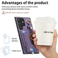 thumbnail image 6 of SaniMore for Samsung Galaxy S23 Ultra Case, Card Slots [Up to 2] Carabiner Finger Ring Stand Magnetic Car Mount PU Leather Skin Soft Shockproof TPU Anti-drop Anti-scratch Wallet Shell -Purple, 6 of 8