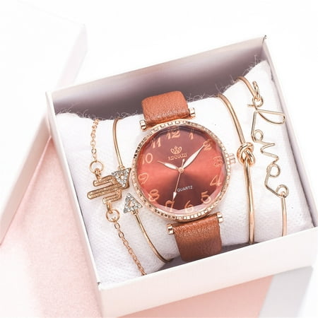 QUARTZ Occident Fashion Jewelry Alloy Round Quartz Ladies Watch Bracelet Set watches for women