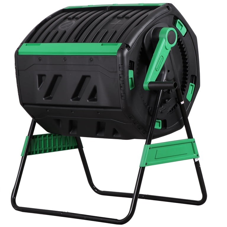 HomGarden 53-Gallon Dual Chamber Compost Tumbler photo 7