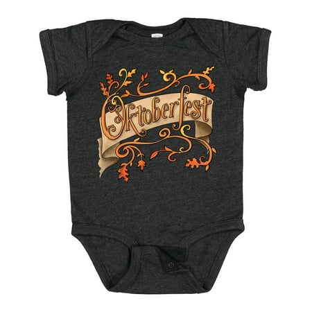 

Inktastic Oktoberfest Banner with Orange Autumn Leaves Gift Baby Boy or Baby Girl Bodysuit