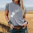 thumbnail image 2 of T-Shirt à Manches Courtes Imprimé Col Rond pour Femme, 2 of 5