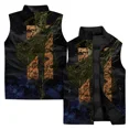 thumbnail image 3 of Agregue algodón y espese la ropa de hombre Chaleco cómodo y cálido contra el viento frío Chaleco con estampado solar elegante Chaleco protector contra el frío Chalecos para hombre, 3 of 5