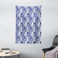 thumbnail image 1 of Antique Decor Tapestry, Vintage Patchwork Inspired Mosaic Tile Pattern Traditional Classic, Wall Hanging for Bedroom Living Room Dorm Decor, 40W X 60L Inches, Blue Navy Blue White, by Ambesonne, 1 of 2