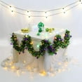 thumbnail image 2 of Doingart - Guirnalda de 3 piezas para decoración de Mardi Gras, 2 m, espumillón colgante, serpentinas, verde, dorado, morado, metálico, brillante, para decoración de fiestas, 2 of 8