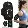thumbnail image 1 of Brassard de Voyage Sport Extérieur, Support Universel pour Cellulaire, Sac de Rangement pour Téléphone pour Course, Cyclisme, Randonnée, 1 of 5