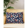 thumbnail image 2 of Outdoor Pillows Waterproof, Farmhouse Cranes Bedding Throw Pillows with Insert for Couch Sofa Bed, Navy Blue Country Flowers Botanical 12x20 Inch Pillowcases Decorative Camping Patio Pillow Set of 1, 2 of 8