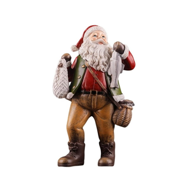 Decoración navideña, estatuilla de Papá Noel, adorno coleccionable clásico para entrada, Festival, decoración de estante de escritorio