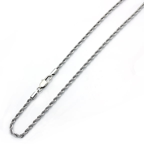 3.2mm Stainless Steel Chain Necklaces Rope Chain ( Available Length 16",18",20",24",30")