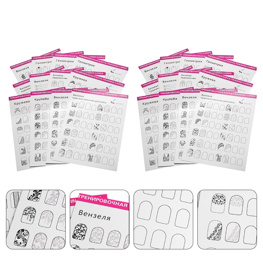 Practice Sheets for Nail Art by Crystal Nails