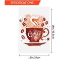 thumbnail image 6 of Coffee Garden Flag Vertical Double Sided Watercolor Coffee Cup with Smoke Doodle Caffeine Coco Beans House Flags Home Burlap Banners 12.5x18 Inch for Outdoor Decor Lawn, 6 of 6