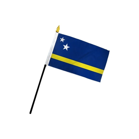 Curacao 4x6in Stick Flag