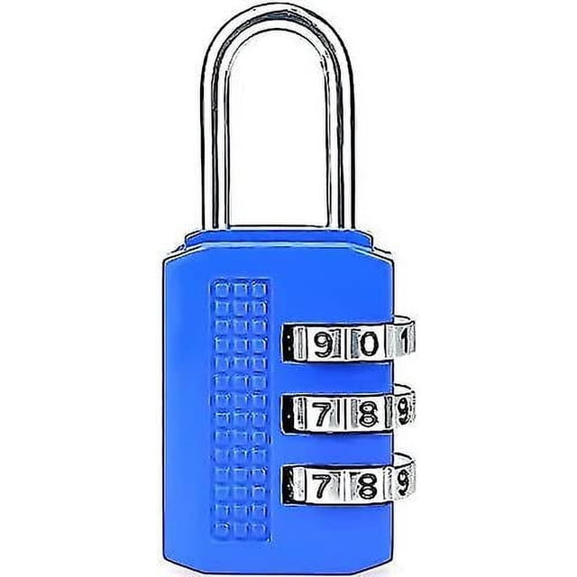 Jinsinto Keyless 3-digit Combination Padlock Easy To Set Up Your Own Combination Padlock,blue