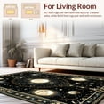 thumbnail image 2 of Flatwoven High Traffic Area Rug, Gothic Astral Celestial Motif, Non Slip, Stain Resistant, Washable Area Rugs for Living Room, Bedroom(Black, 4X6), 2 of 8