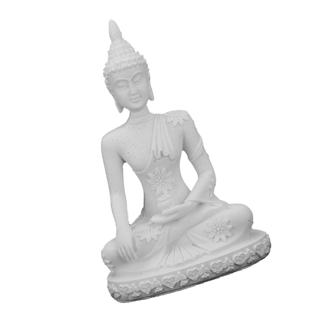 Buddha Statue, 3inch Sandstone Sitting Praying Spiritual God Figurine