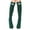 Dark Green, variant on 1 Pairs Knee High Socks Gift Long Crazy Silly Tall Funny Boot Cute Animal Fun Socks White