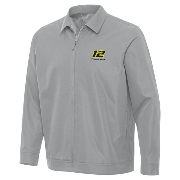 Men's Antigua  Gray Ryan Blaney Pivot Full-Zip Jacket