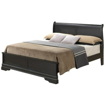 Glory Furniture Louis Phillipe King Bed in Black Color