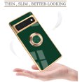 thumbnail image 3 of Decase Compatible for Google Pixel 7 Pro Case Magnetic with Ring Holder Kickstand Soft TPU Shockproof Electroplated Plating Protective Phone Case for Pixel 7 Pro, Darkgreen, 3 of 7