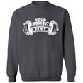 thumbnail image 2 of OXI Crewneck Sweatshirt - Your Workout is,Basic Casual Sweatshirts for Men's and Women Fleece Sweatshirt Long Sleeve- Charcoal 3X-Large, 2 of 2