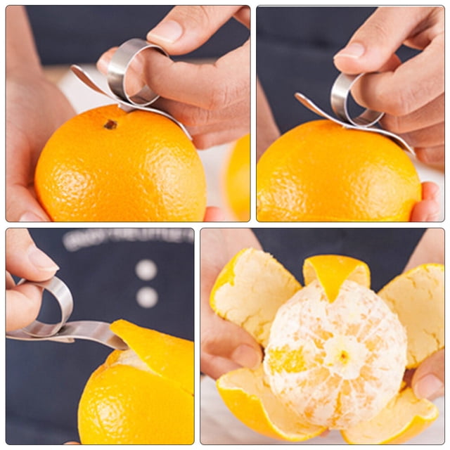 WEUVEB 1Jgo Pelador De Cítricos Con Mango Ergonómico Color Plata Para Fácil Pelado