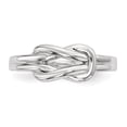 thumbnail image 3 of Auriga 925 Sterling Silver Rhodium Plated Knot Ring Size 6 for Women, 3 of 5