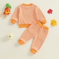 thumbnail image 5 of mgoYE Toddler Baby Boy Clothes Infant Fall Winter Outfit Long Sleeve Pant Top Set Waffle Sweatshirt, 5 of 7