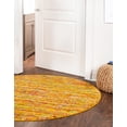 thumbnail image 3 of Rugs.com Calypso Collection Rug – 8 Ft Round Yellow Medium Rug Perfect For Kitchens, Dining Rooms, 3 of 8