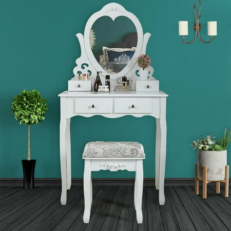 Topcobe Dressing Table Vanity With Stool Dressing Vanity Table