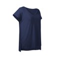 thumbnail image 4 of Fancyglim Womens Plus Size Tops Short Sleeve High Low Shirts(Blue 4X), 4 of 5