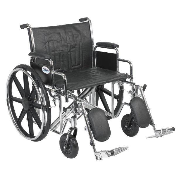 Drive Medical Sentra EC Heavy Duty Wheelchair, Detachable Desk Arms