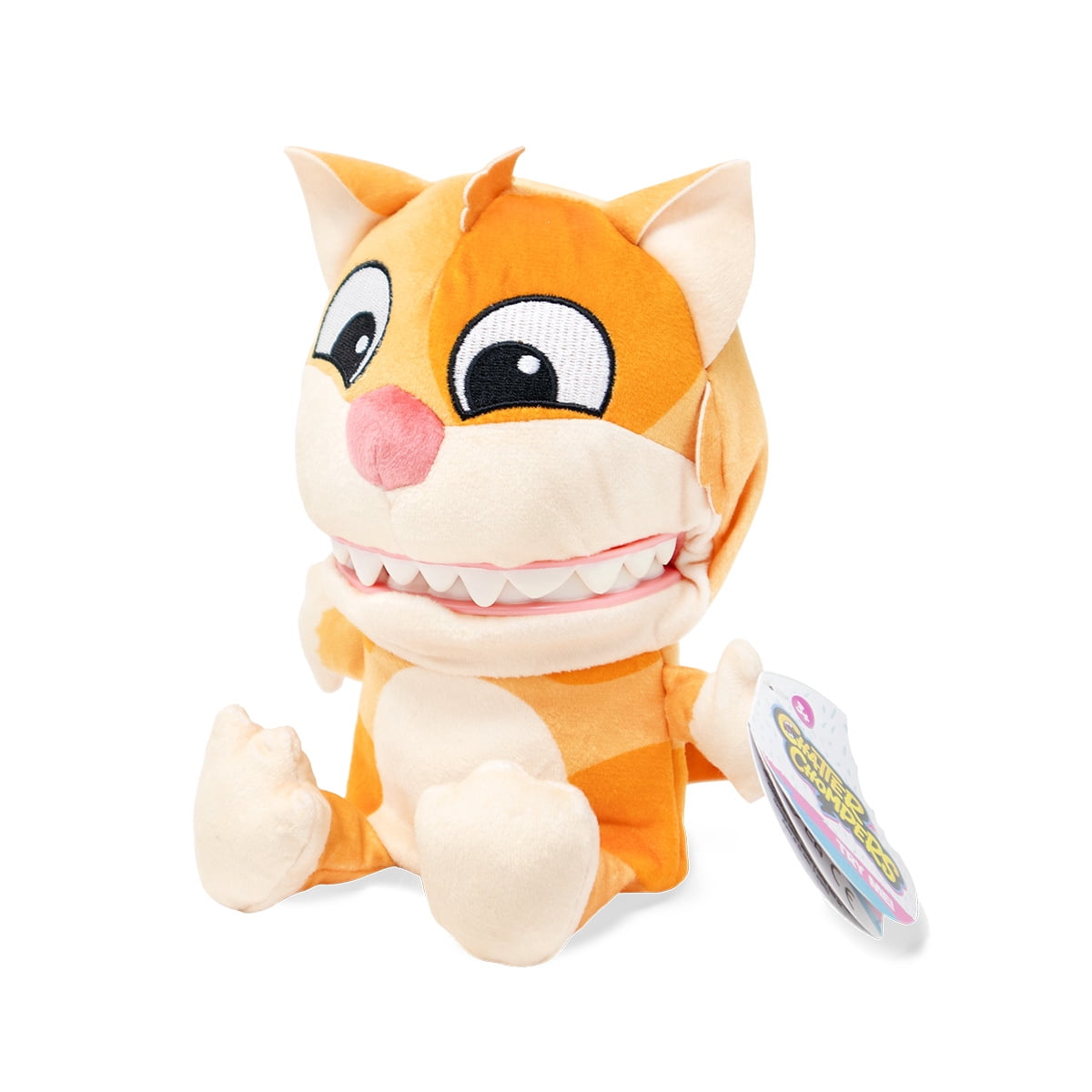 Chatter Chompers Cat Plush 6.3", Interactive Collectible Toy, Funny Sound Effects, Ages 3+
