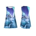 thumbnail image 7 of Gaeub Night At Lake Aurora 1 Print Women's Sleeveless Dresses,Beach Casual Tank Loose Sundress,A Line Beach Dresses with Pockets,Womens Summer Maxi Dress, 7 of 7