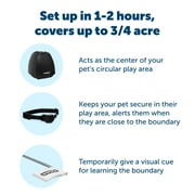PetSafe Stay & Play Dog and Cat Wireless Fence with Replaceable Battery Collar, Up to 3/4 Acre