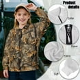 thumbnail image 6 of Uorisanigo Girls Half Zip Pullover Sweatshirt Soft Lightweight Camo Hunting Print Long Sleeve Lapel Zipper Sweatshirt Size 9-10 Oversized Workout Shirts Athletic Tops Fall Trendy Clothes, 6 of 7