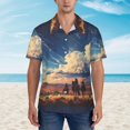 thumbnail image 4 of Daiia Western Desert Cloud Cowboy Hawaiian Shirt for Men Gentle Cotton Regular Short Sleeve Casual-Medium, 4 of 9