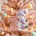 thumbnail image 4 of Purple Snowman Letter Ornament, Flat Acrylic Single Initial Pendant, Xmas Snowman Letter Hanging Decor for Christmas Tree, 4 of 7