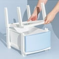 thumbnail image 2 of IRIS USA 4 Slim Plastic Drawer Storage, White/Blue, 2 of 7