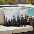 thumbnail image 6 of Pack of 2 Outdoor Pillow Covers,Waterproof Black Mist Forest Throw Pillow Covers,Retro Country Watercolor Tree Scenery Decorative Pillowcases Cushion Covers Couch Pillow Sham Protector 26x26 Inch, 6 of 8