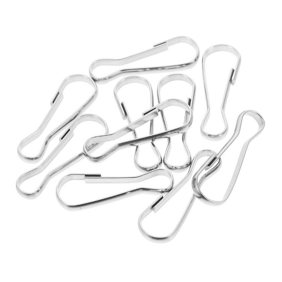 IBASETOY 10Pcs Versatile Stainless Steel Hook Clips for Pet Hammock Fixing and Flag Hanging Use