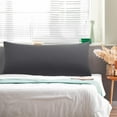 thumbnail image 2 of PiccoCasa Washed Microfiber Body Pillowcases Soft Envelope Dark Gray 20" x 48", 2 of 7