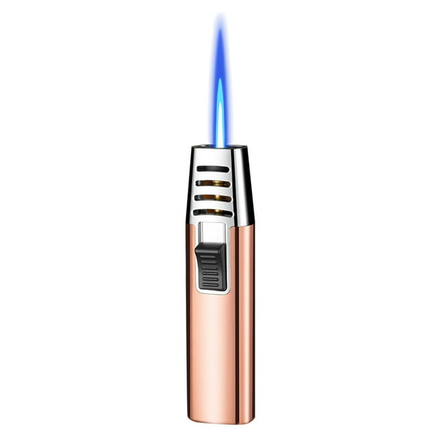 asddcavvf Torche Coupe-Vent Droite Flamme Bleue Torche Turbine Torche Gonflable Coupe-Vent Rechargeable pour BBQ Extérieur Cuisson Usage Quotidien Offre Diffuseur