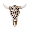 thumbnail image 2 of Dserhfy Retro Bull Skull Ornament Resin 3D Hollow Bull Skull Wall Sculpture Longhorn Cow Head Wall Art Decor for Living Room, 2 of 7